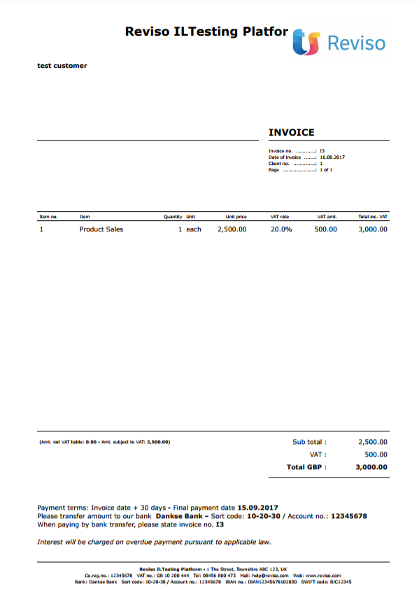 invoice template with logo