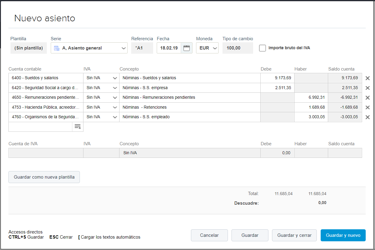 Plantillas De Asientos Contables Predefinidos Reviso Erp